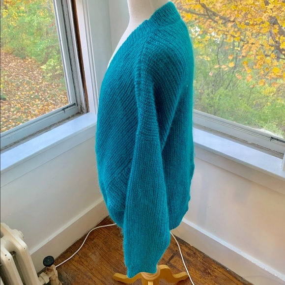 CROQUET CLUB vintage oversized mohair blend Vneck - Picture 6 of 7